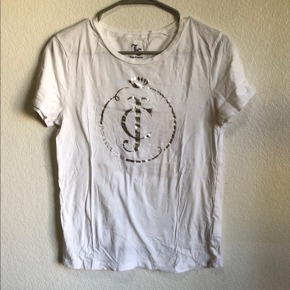 Juicy Couture White Logo Short Sleeve Tee